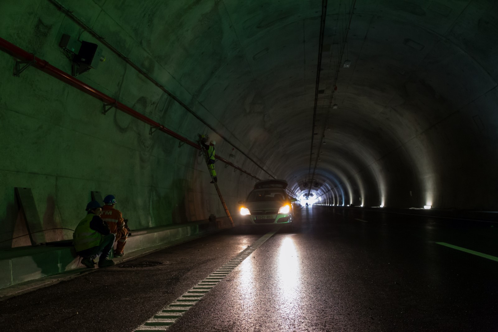  No interior do Túnel do Marão