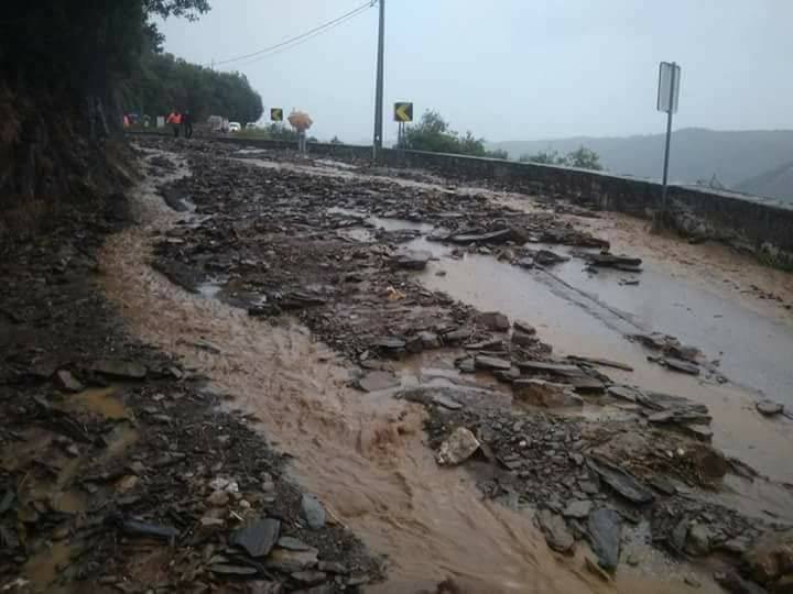 Temporal afeta vinhas, inundações e deslizamentos de terras em Alijó