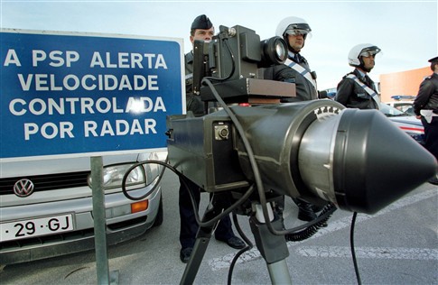 Localização dos radares da PSP no mês de janeiro